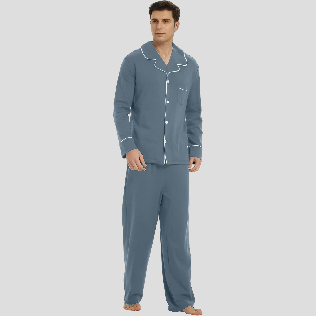 Comfortabele katoenen pyjama voor heren