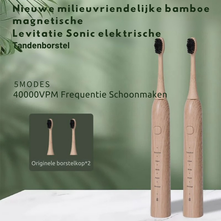 Duurzame Elektrische Tandenborstel met Bamboe Opzetkop