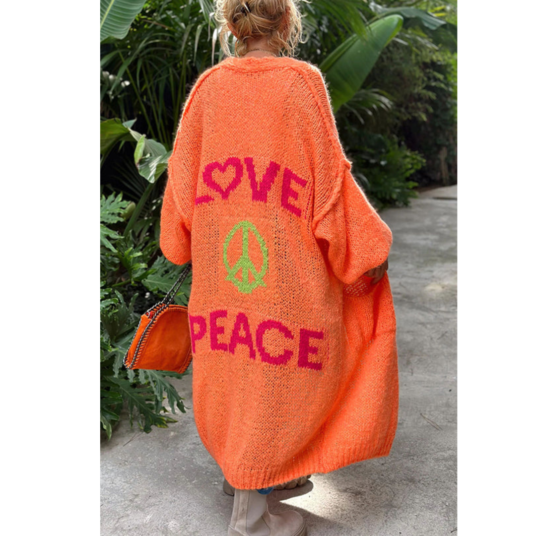 Stijlvolle peace cardigan dames - Ibiza