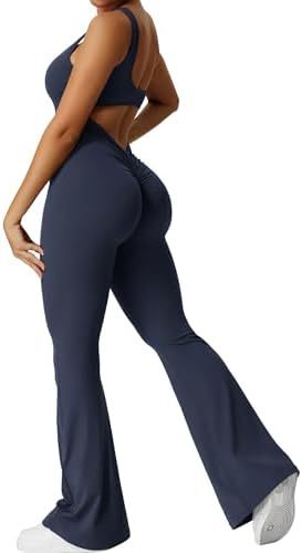 Mouwloze Flared Jumpsuit voor Yoga & Fitness
