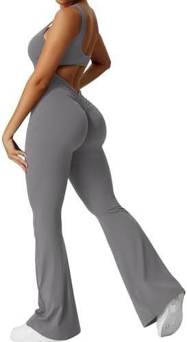 Mouwloze Flared Jumpsuit voor Yoga & Fitness