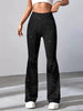 Flared Dames Broek in Glitterstof