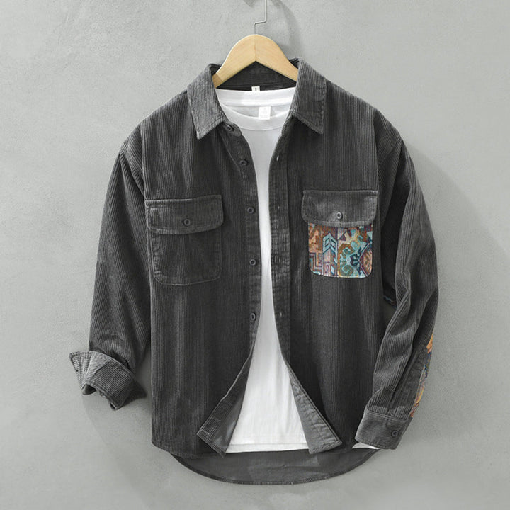 Vintage herenoverhemd met lange mouwen