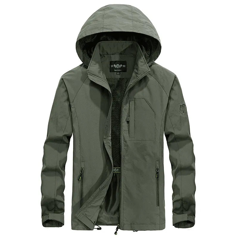 Waterdichte Outdoor Heren Jas met Afneembare Capuchon