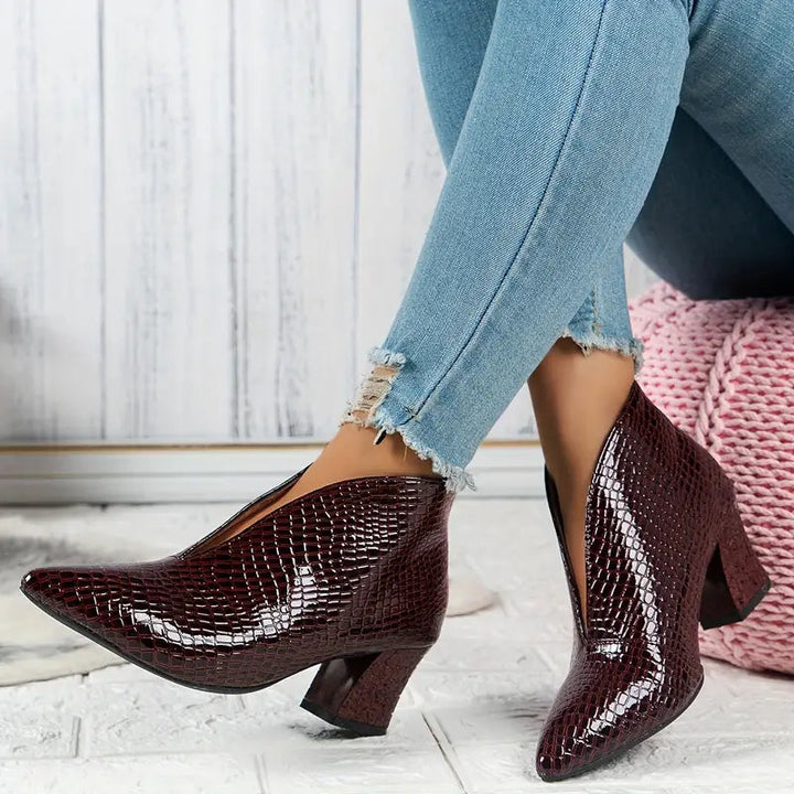 Elegante Stiletto Enkellaarzen voor Dames