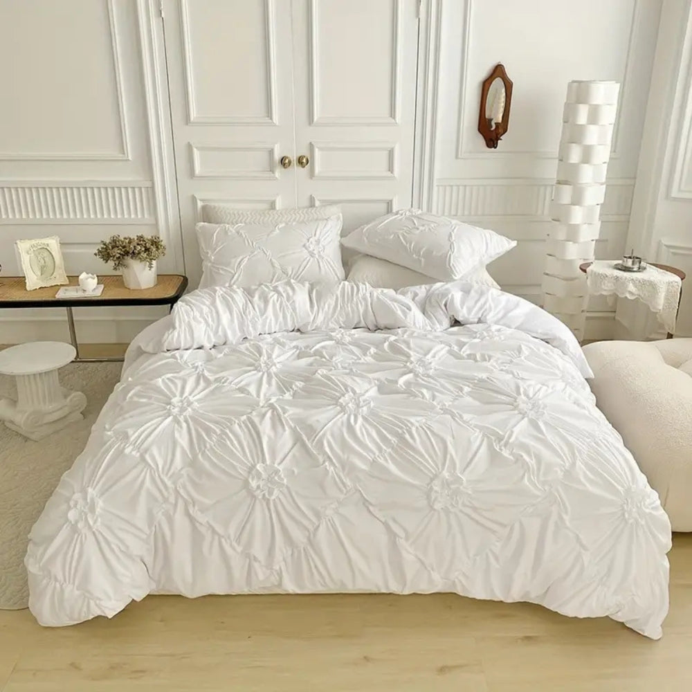 Luxe Dekbedovertrekset met Pinch-Pleat Design