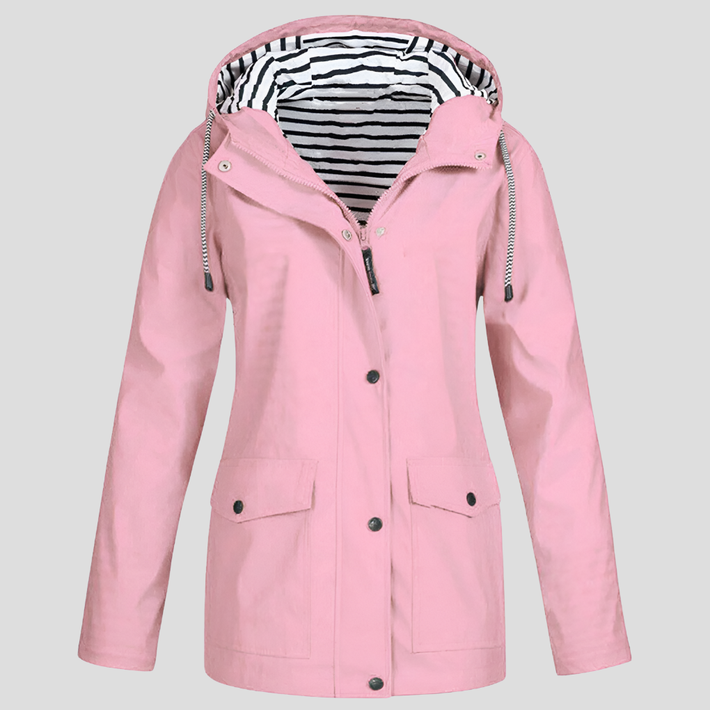 Waterdichte en winddichte capuchonjas voor dames