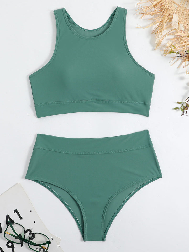 Sportieve High-Waist Bikini met Racerback Top