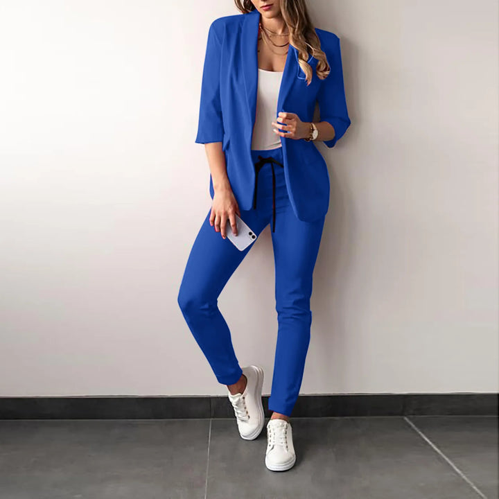 Dames Blazer Set met Slim Fit Broek