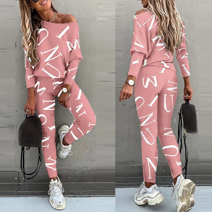 Casual 2-delig Damespak met Print