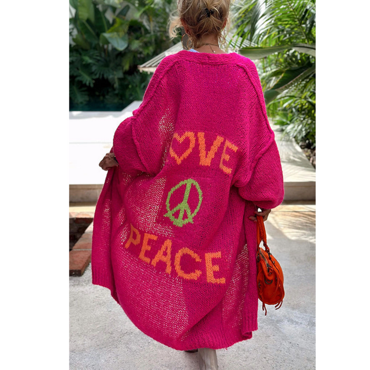Stijlvolle peace cardigan dames - Ibiza