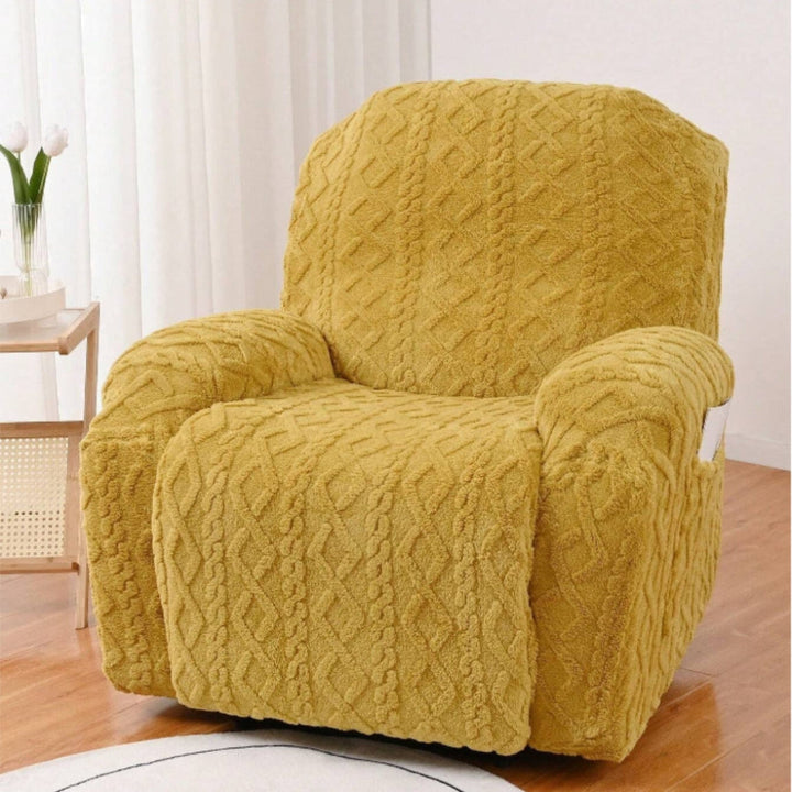 Zachte, antislip winterse pluche relaxfauteuilhoes