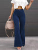VelvetFlare – Trendy Corduroy Flare Broek met Hoge Taille en Retro Uitstraling