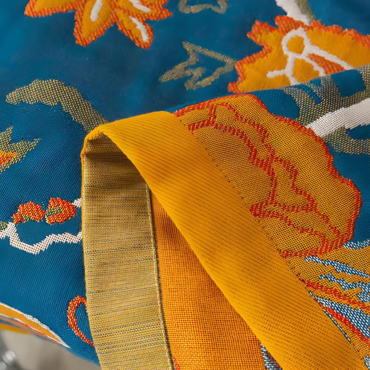Luxe Badhanddoek met Kraanvogel- en Bloemenprint