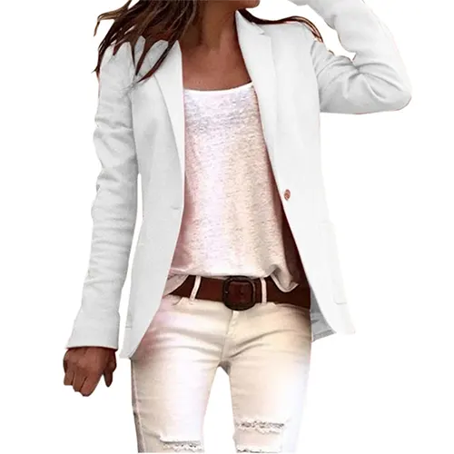 Casual Blazer met Lange Mouwen voor Dames