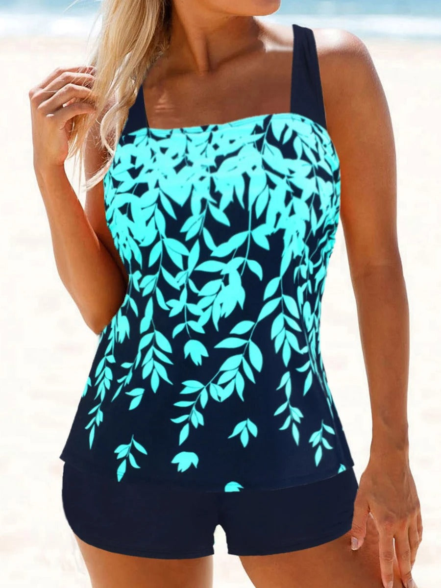 2-delige Zwemjurk met Lage Taille Shorts