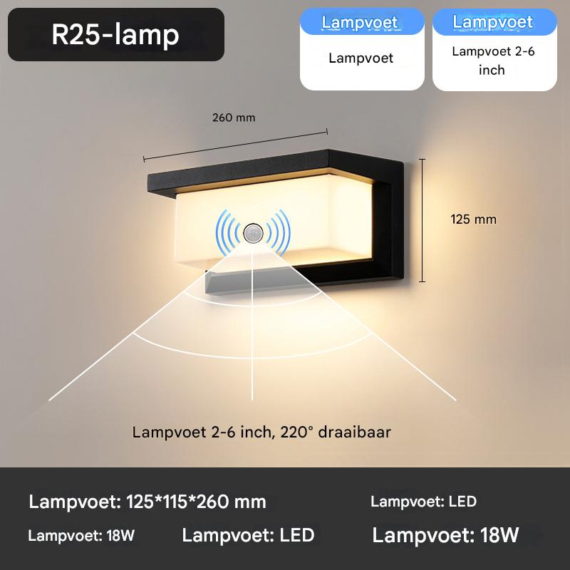 Laguna - LED Buitenwandlamp met Bewegingssensor