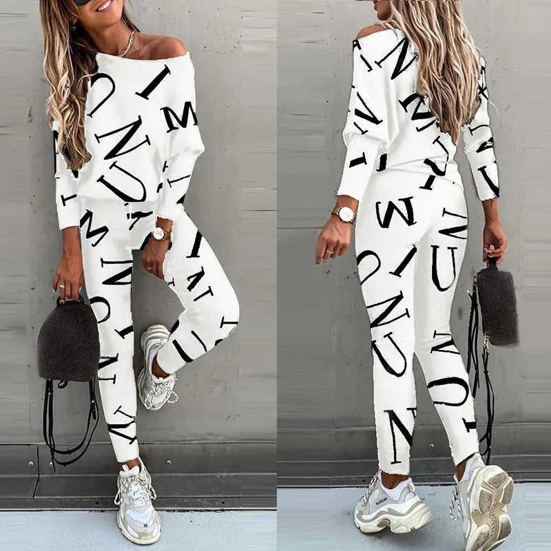 Casual 2-delig Damespak met Print