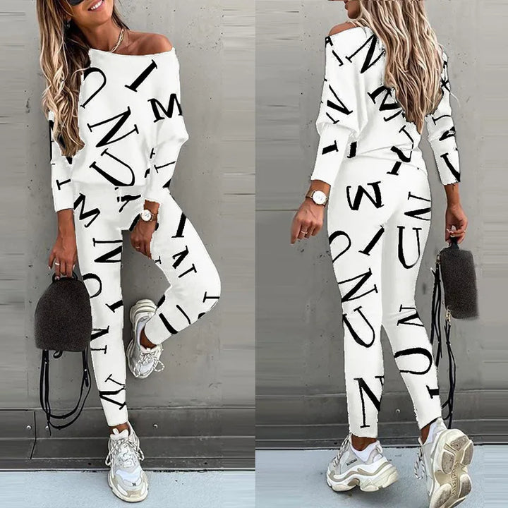 Casual 2-delig Damespak met Print