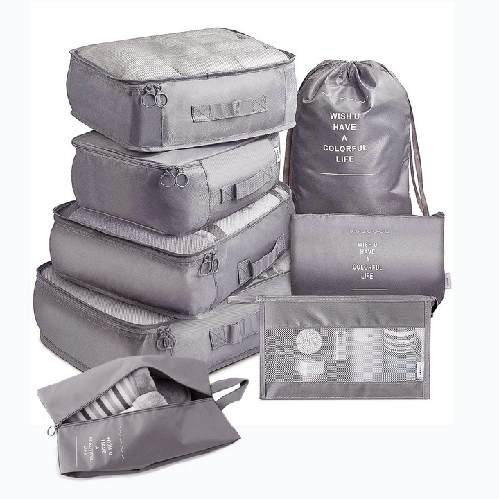 8-delige Reisset – Bagage Verdelers & Organizer Cubes