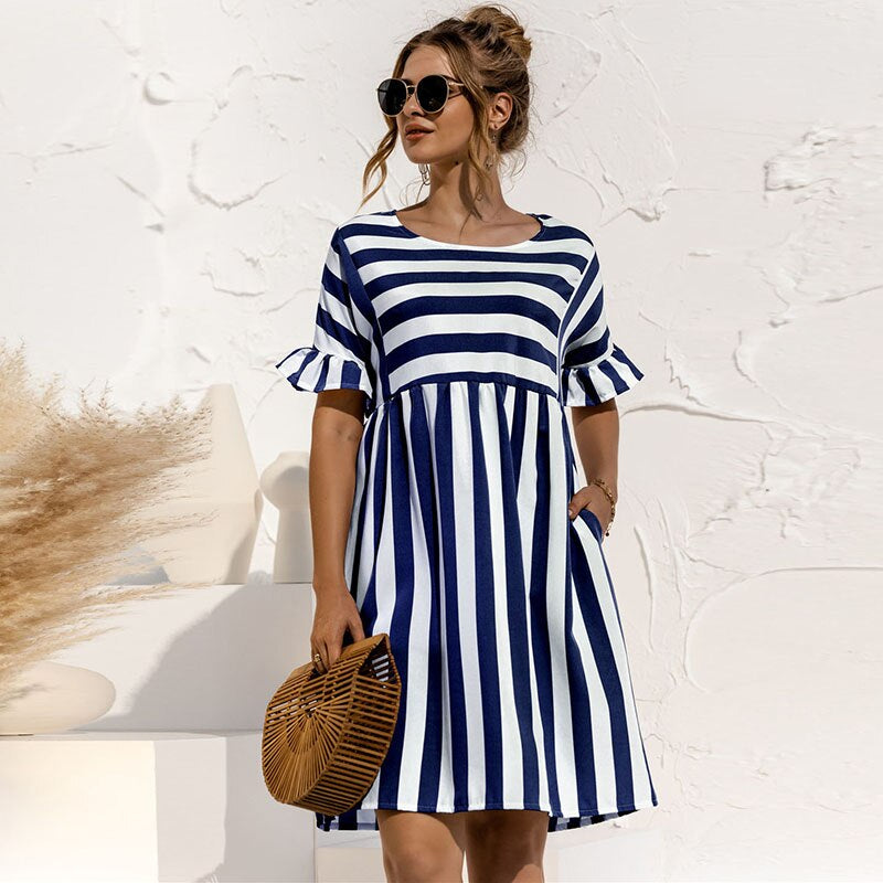 Elegante Maxi Jurk met Lange Mouwen