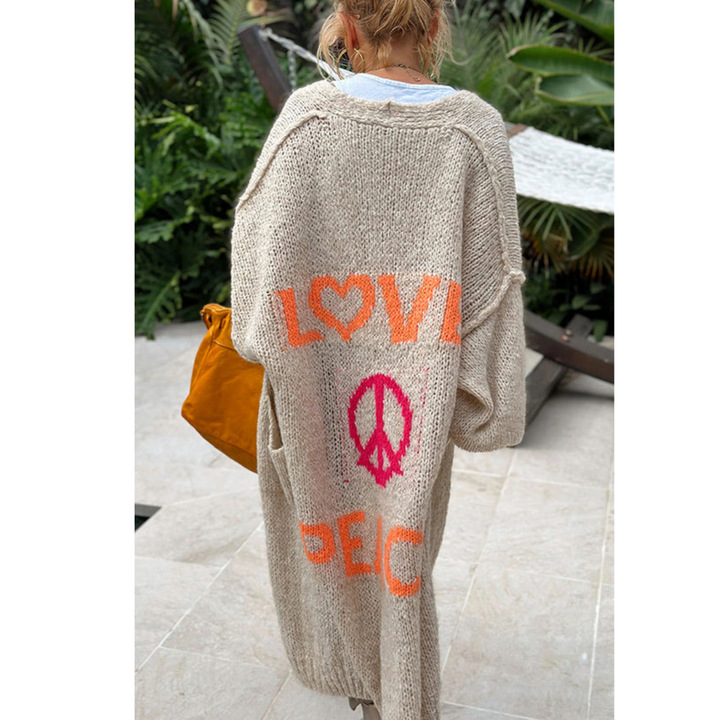 Stijlvolle peace cardigan dames - Ibiza
