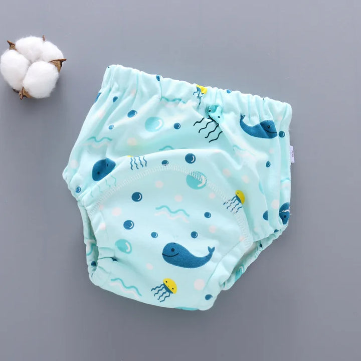 Herbruikbare Baby Luierbroek met Waterdichte 6-Lagen Kruis