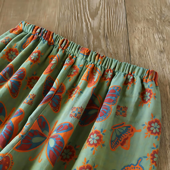 2-delige Katoenen Loungewear Set met Vlinderprint voor vrouwen