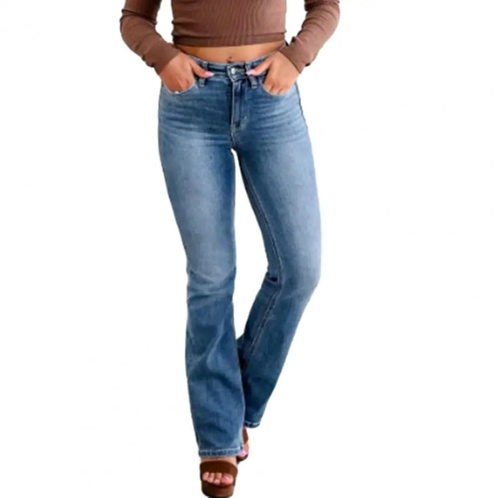 Denim broek met rechte snit voor dames - Dari