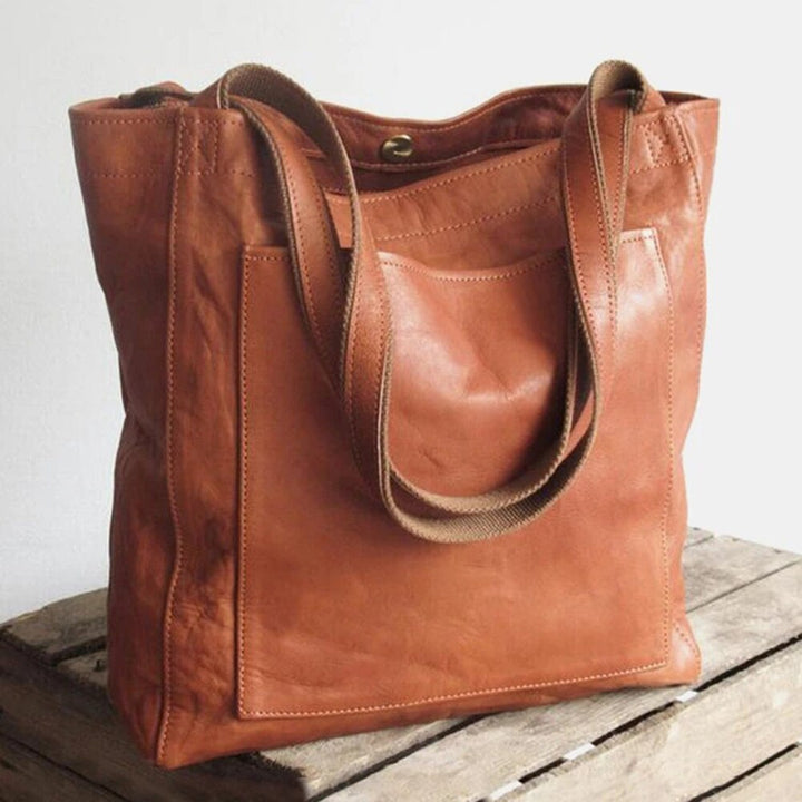 Luxe leren tote handtas voor dames