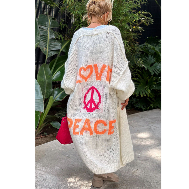 Stijlvolle peace cardigan dames - Ibiza