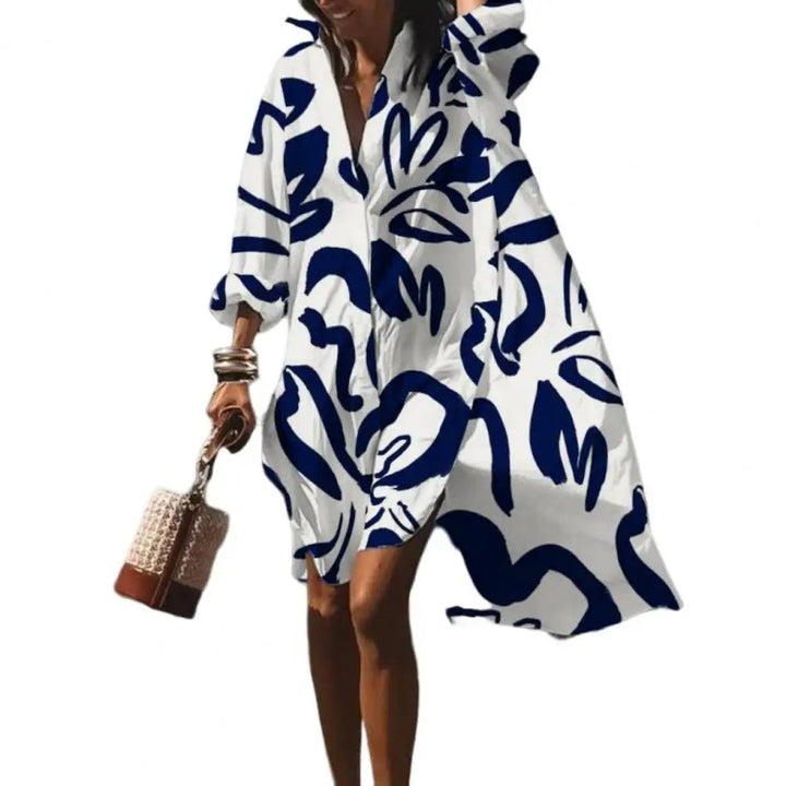 Sorelle – Wijdvallende Zomerjurk met Boho Dessin