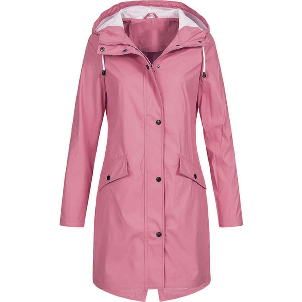 Waterdichte regenjas met capuchon voor dames