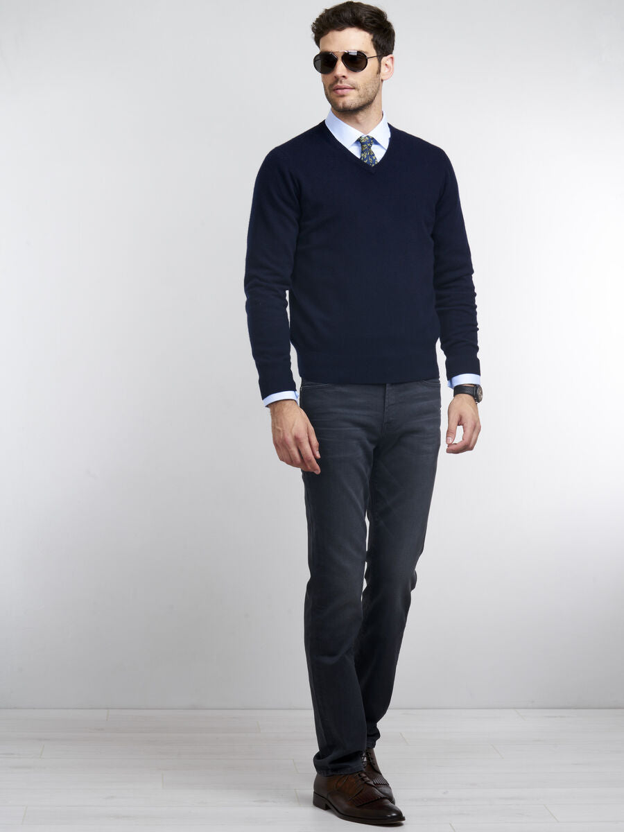 Casual heren sweater van kasjmier - Benjo