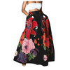 Hoog Getailleerde Rok met Bloemen Patroon