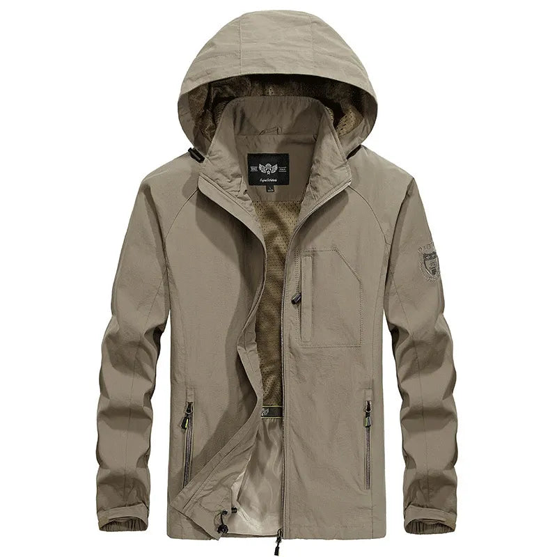 Waterdichte Outdoor Heren Jas met Afneembare Capuchon