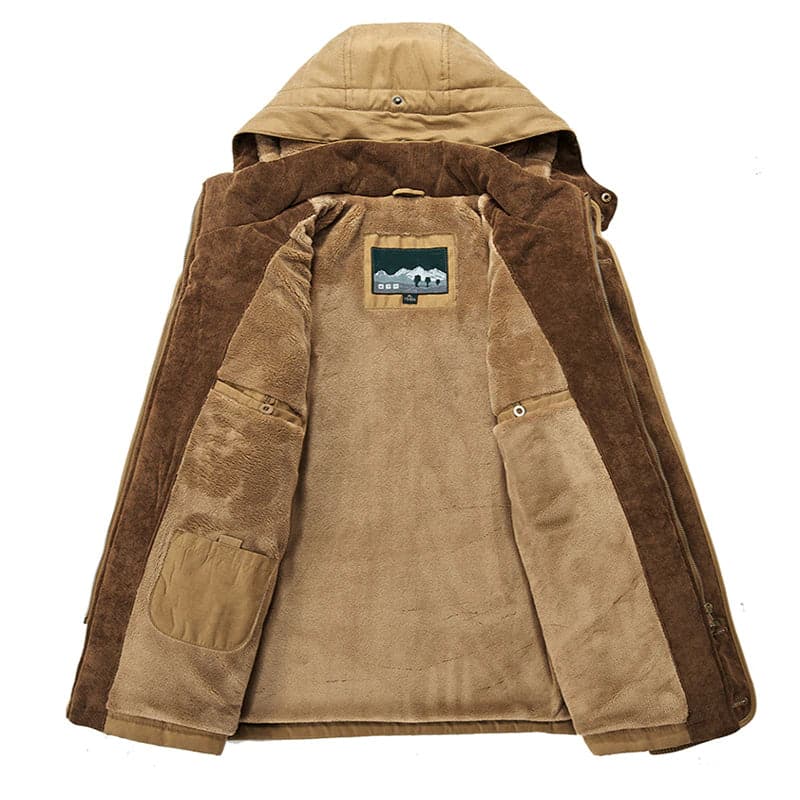 Heren Winterjas fleece voering gewatteerd