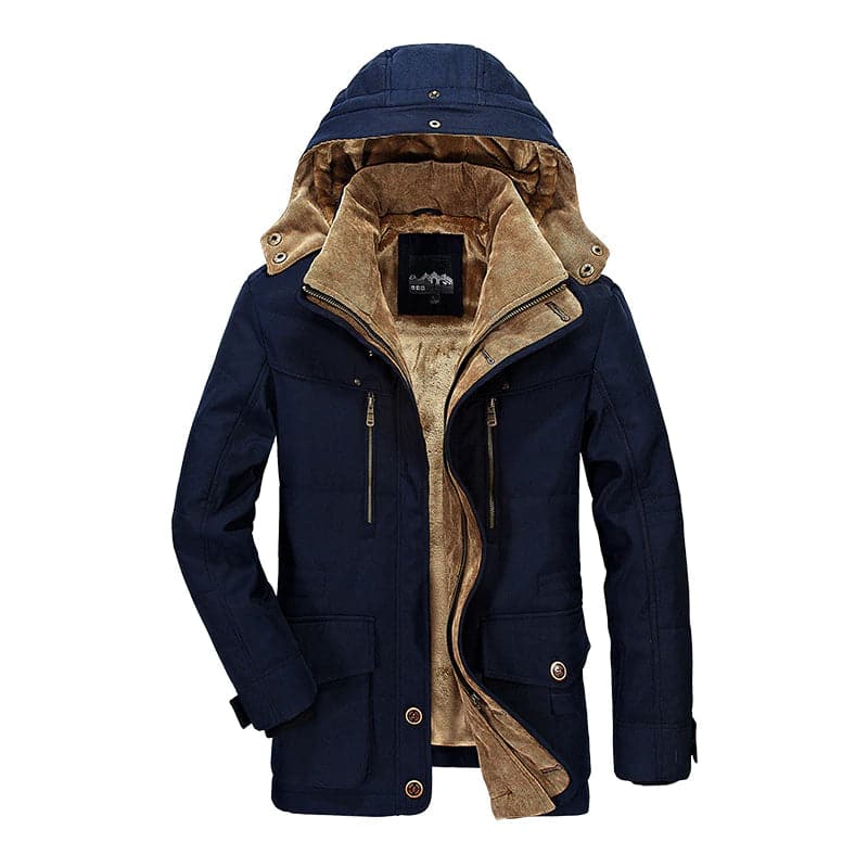 Heren Winterjas fleece voering gewatteerd