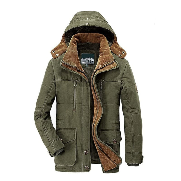 Heren Winterjas fleece voering gewatteerd