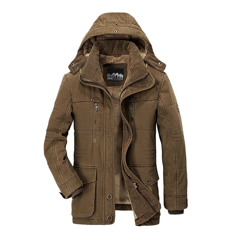 Heren Winterjas fleece voering gewatteerd
