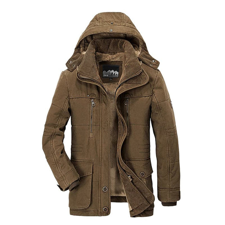 Heren Winterjas fleece voering gewatteerd