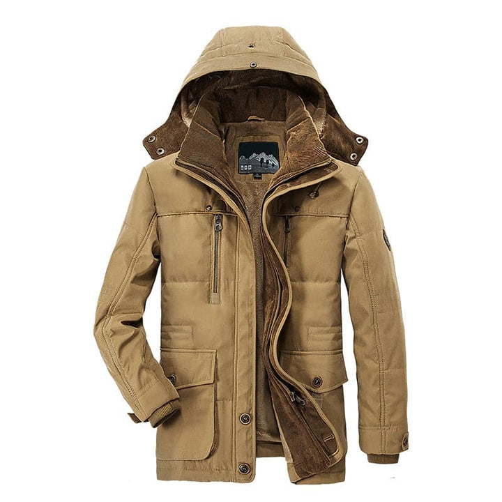 Heren Winterjas fleece voering gewatteerd