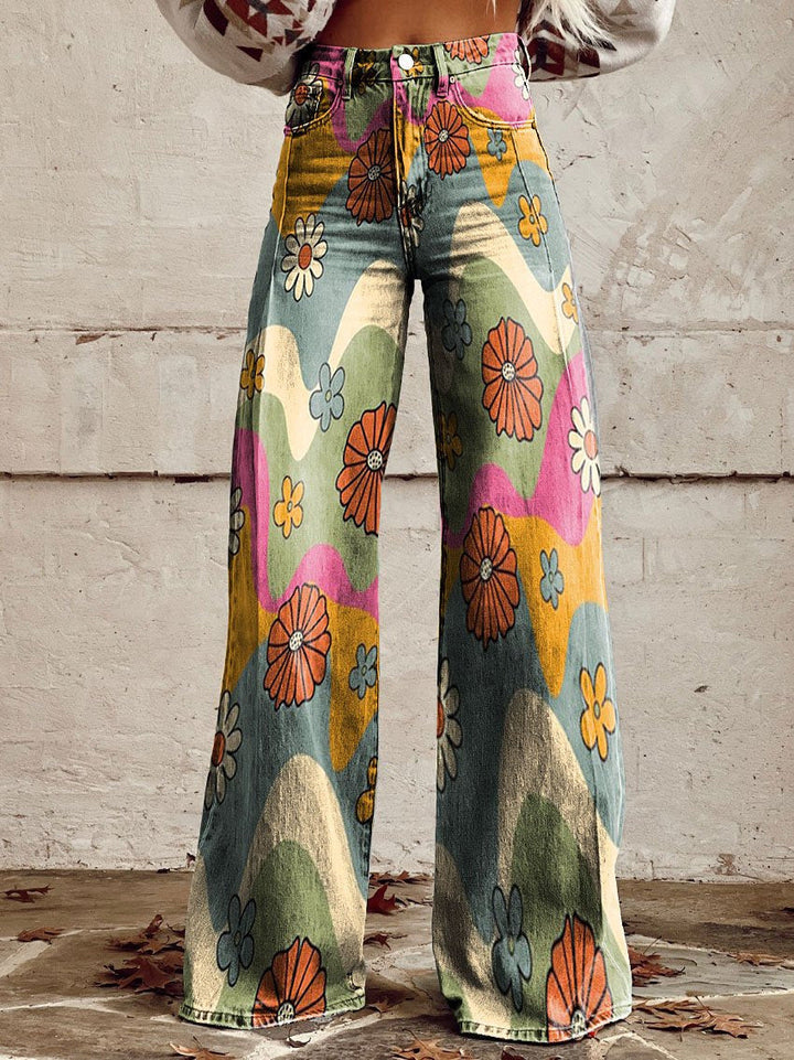 Natalie – Elegante wijde damesbroek met Volants