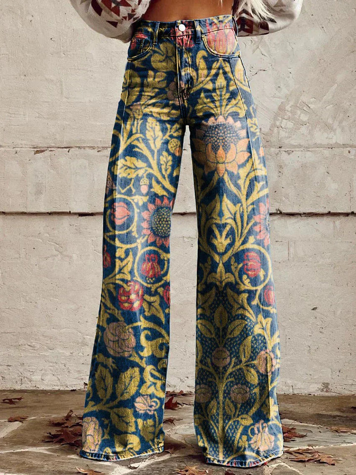 Natalie – Elegante wijde damesbroek met Volants