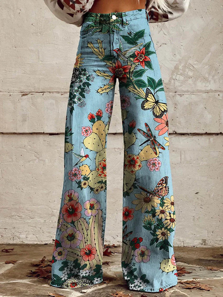 Natalie – Elegante wijde damesbroek met Volants