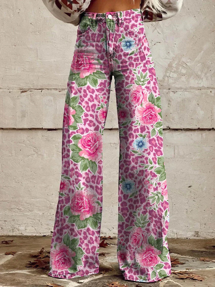 Natalie – Elegante wijde damesbroek met Volants