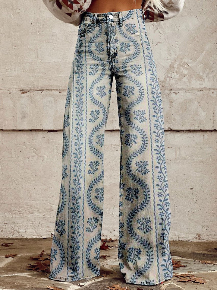 Natalie – Elegante wijde damesbroek met Volants