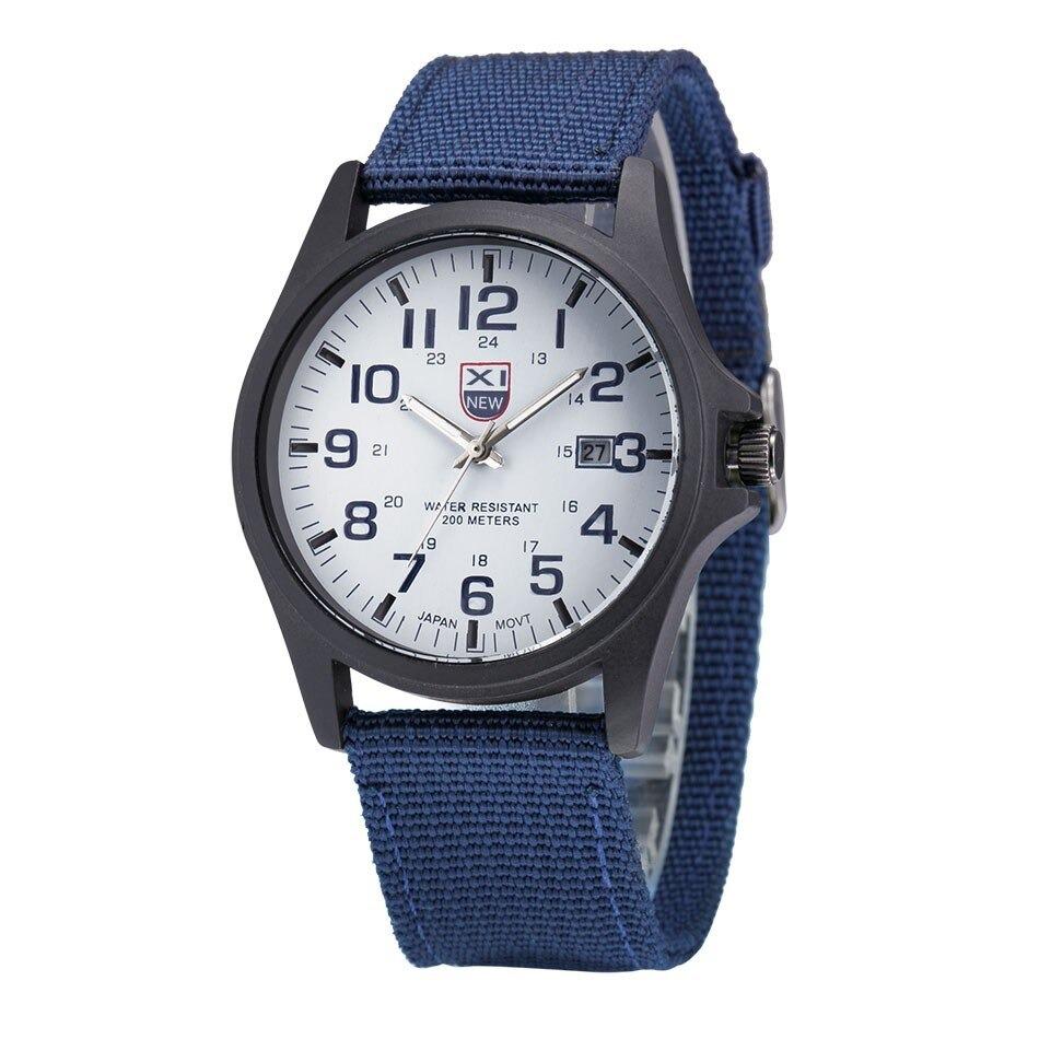 Robuuste Horloge in Militaire Stijl met Verlicht Wijzerplaat