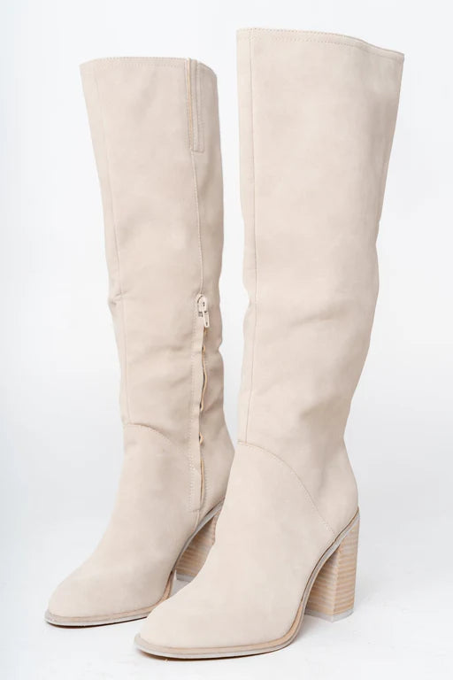 Elisabetta - Beige Hoge Laarzen voor dames