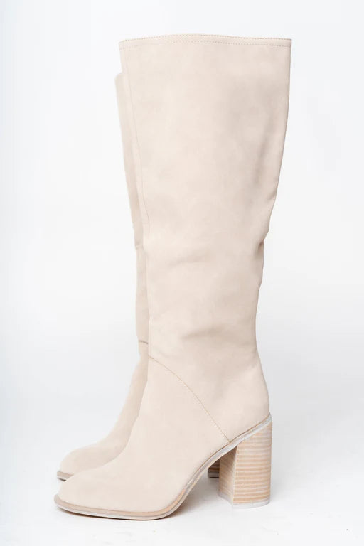 Elisabetta - Beige Hoge Laarzen voor dames